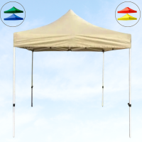 Розсувний намет бежевого кольору 3×3 м із білим каркасом